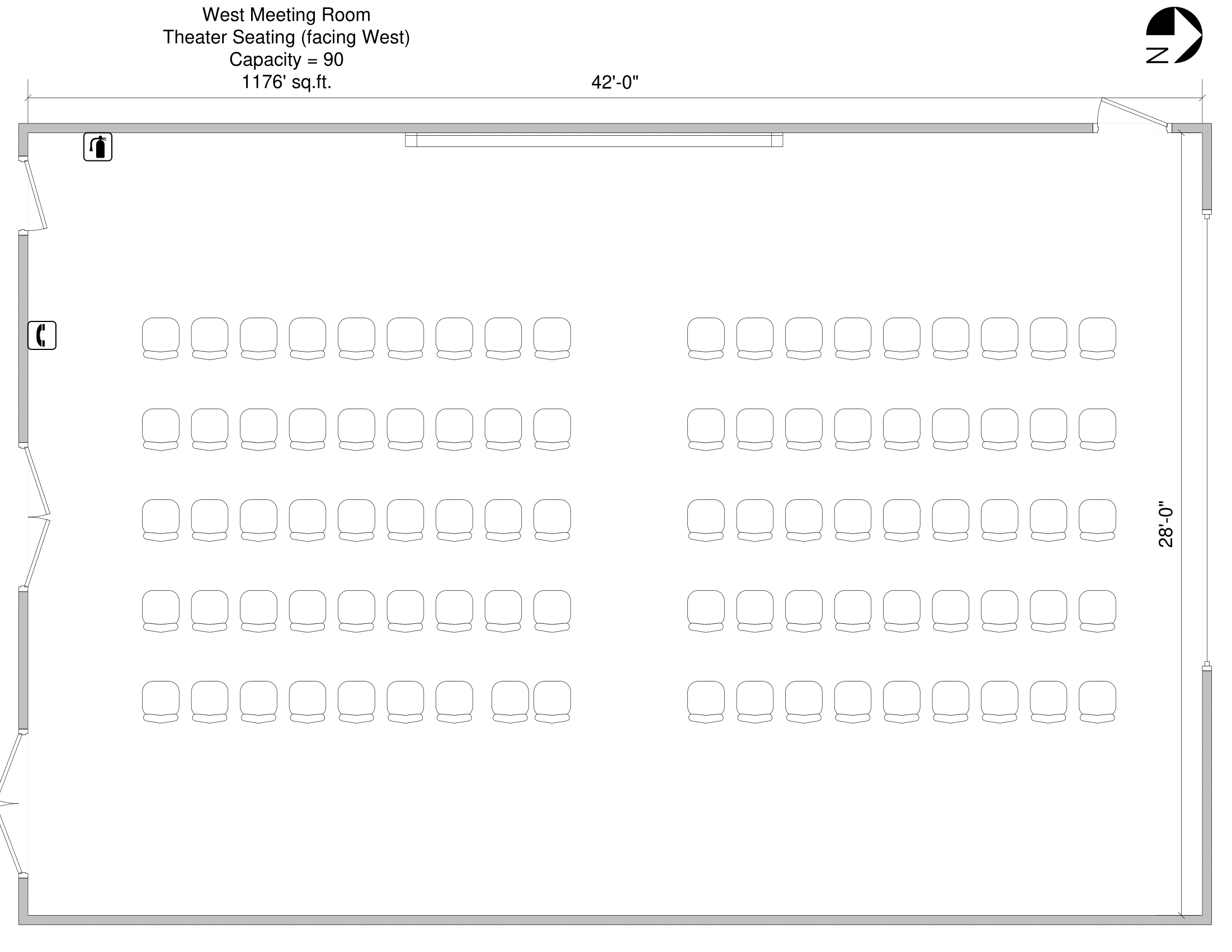 Theater set-up in West Meeting Room