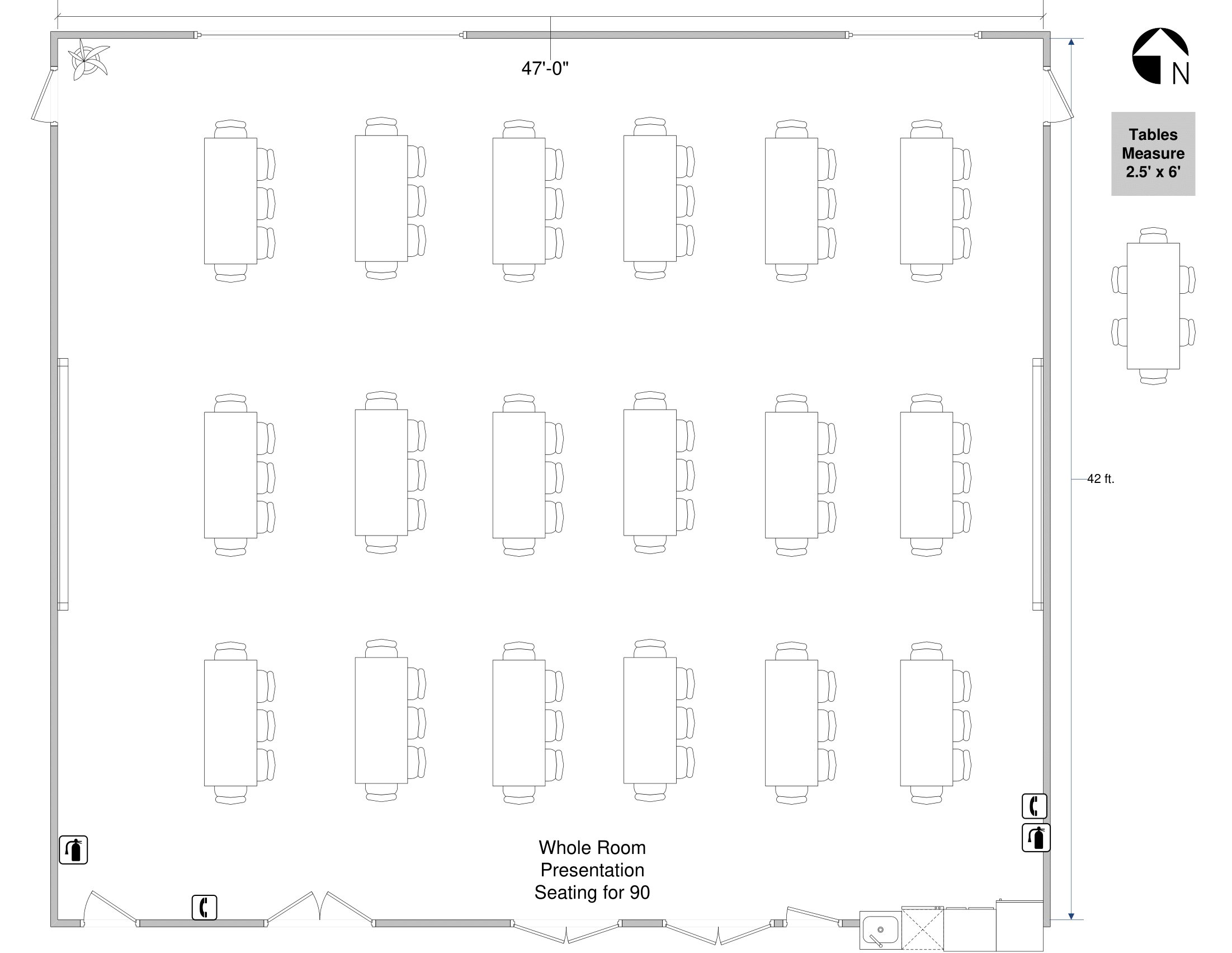 Presentation set-up in Whole Meeting Room