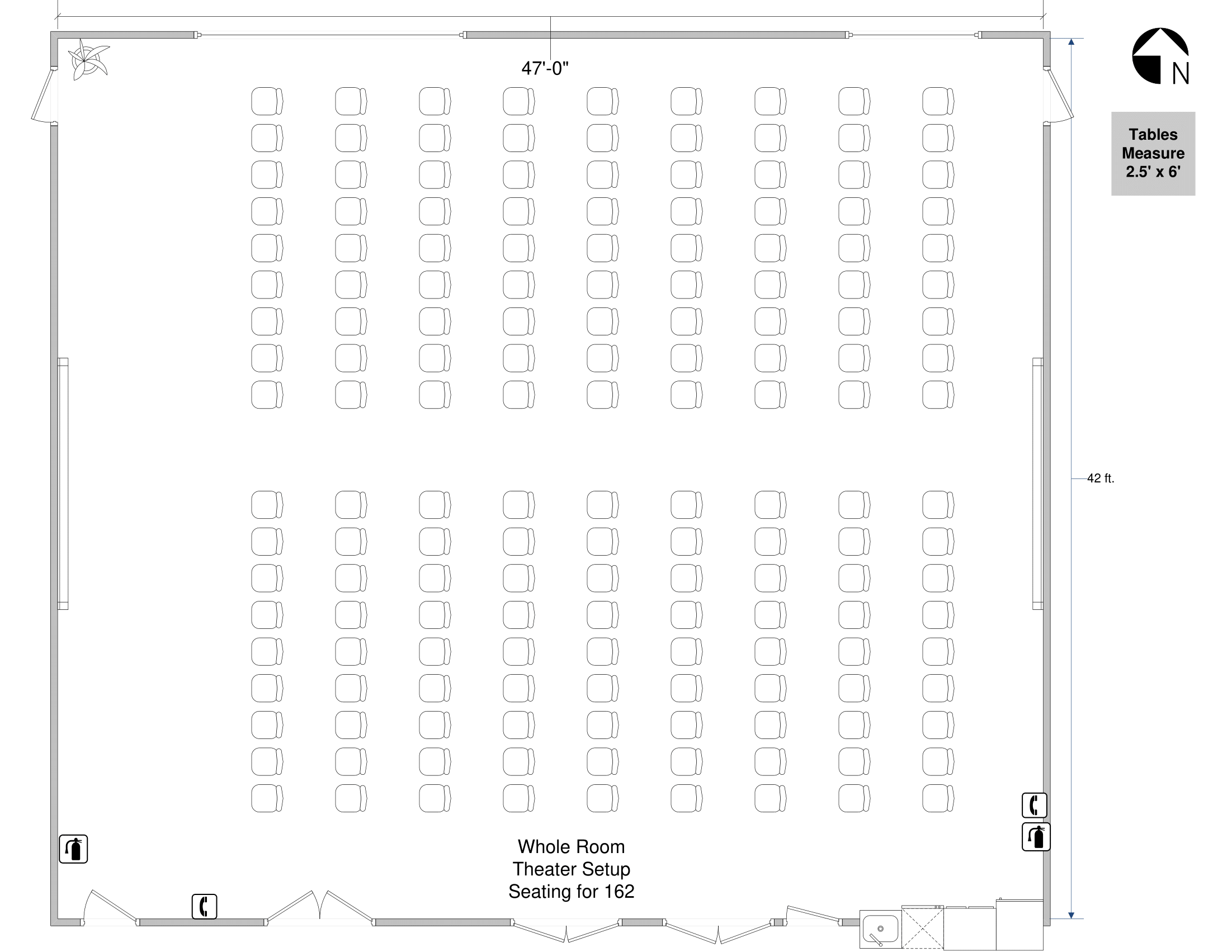 Theater set-up in Whole Meeting Room