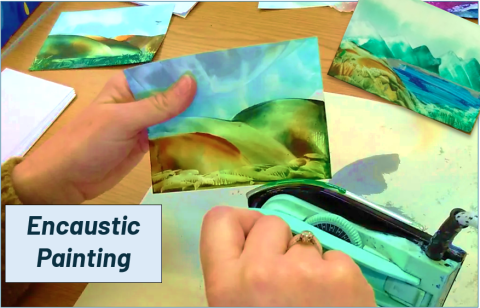 Encaustic is painting with hot, pigmented wax.