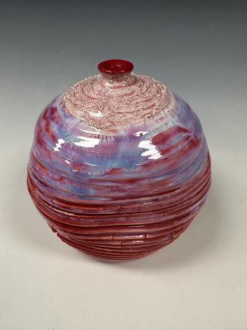 Image of Dr. Martie Geiger-Ho's Spun Pink Pot. 