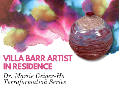 Villa Barr Artist in Residence, Dr. Martie Geiger-Ho, Terraformation Series, image of pink pot