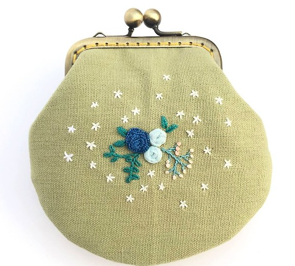 Embroidered Coin Purse