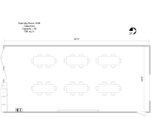 Classroom set-up in East Meeting Room